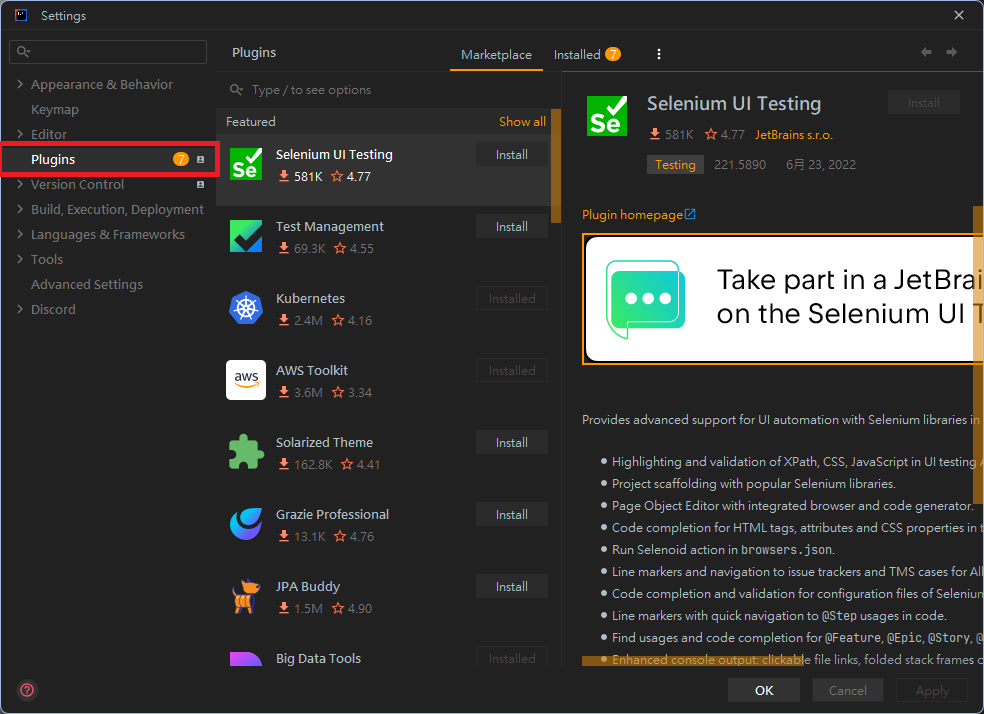 JetBrains Settings